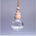 design empty transparent perfume diffuser container hanging car air freshener glass bottle